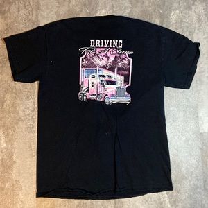 Driving for a cure trucking tee Medium